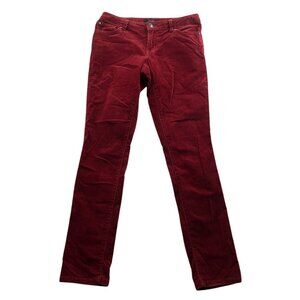 Jessica Simpson Womens Forever Skinny Pants Size 28 Corduroy Slim Straight Red